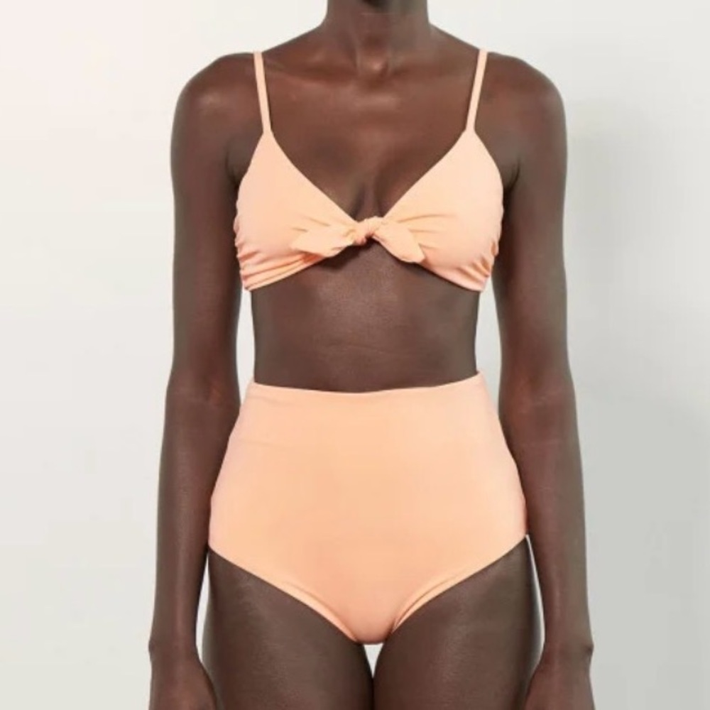 Mara Hoffman Lydia & Carla Bikini Set Peach NWT (Top Large/Bottom Small) READ*